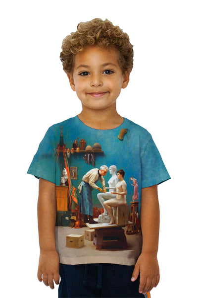 Kids Jean-Leon Gerome - "Working in Marble" (1890)&nbsp;Kids T-Shirt