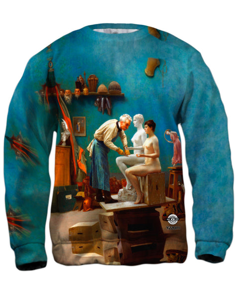 Jean-Leon Gerome - "Working in Marble" (1890) Mens Sweatshirt