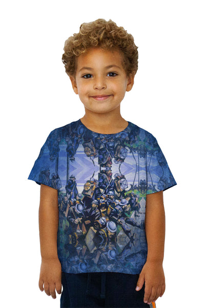 Kids Christopher Nevinson - " French Troops Resting" (1916) Kids T-Shirt