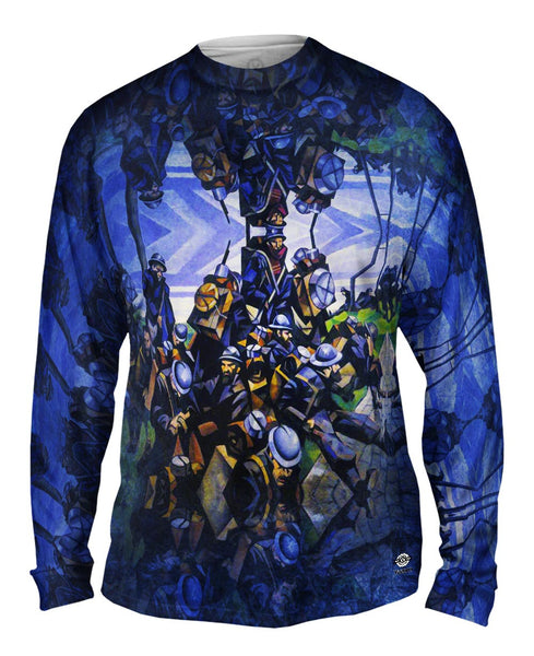 Christopher Nevinson - " French Troops Resting" (1916) Mens Long Sleeve