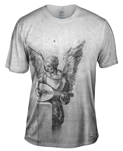 Albrecht Durer - "Winged Man In Idealistic Clothing Playing a Lute" (1497) Mens T-Shirt