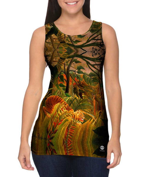 Henri Rousseau - "Tiger in a Tropical Storm" (1891) Womens Tank Top