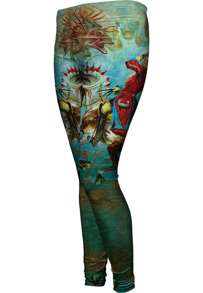 Gottfried Franz - "Baron Munchhausen Underwater" (1896)&nbsp;Womens Leggings