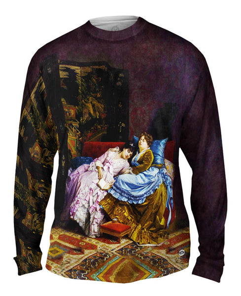Auguste Toulmouche - "An Afternoon Idyll" Mens Long Sleeve