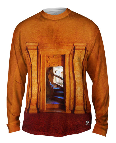 Templar Castles - "Architecture Spiral Staircase Cloister of John III Convent of Christ Portugal" Mens Long Sleeve