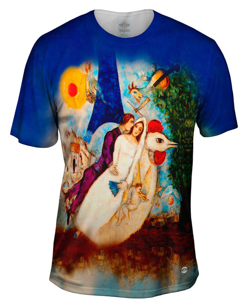 Marc Chagal - "The Betrothed And Eiffel Tower" (1913) Mens T-Shirt