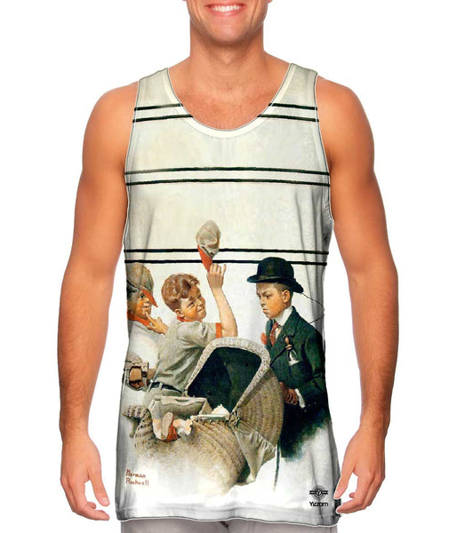 Norman Rockwell - "Boy With Baby Carriage 1916"&nbsp;Mens Tank Top