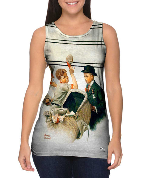 Norman Rockwell - "Boy With Baby Carriage 1916"&nbsp;Womens Tank Top
