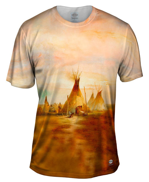 Karld Bodmer - "Sioux Teepee From Volume 1 Of Travels In The Interior Of North America" (1833) Mens T-Shirt