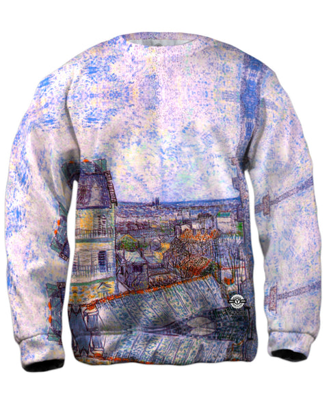 Vincent Van Gogh  - "View From Vincents Room In The Rue Lepic" Mens Sweatshirt