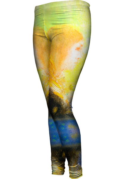 Odilon Redon - "Profile Of A Young Girl"&nbsp;Womens Leggings