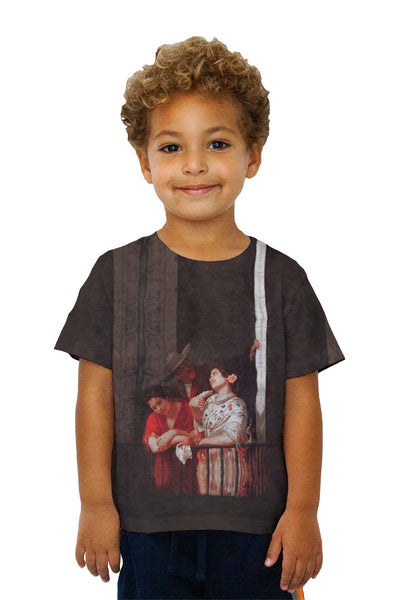 Kids Mary Cassatt - "The Flirtation A Balcony in Seville" (1872)&nbsp;Kids T-Shirt