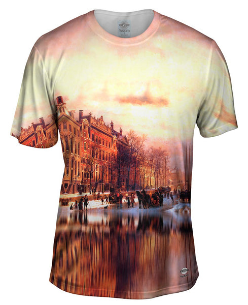 Cornelis Springer - "View On Heerengracht In Amsterdam"&nbsp;Mens T-Shirt