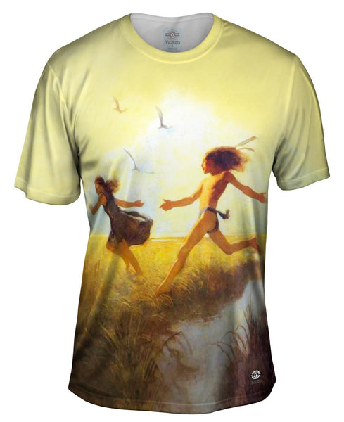 N.C. Wyeth - "The children were playing at marriage-by-capture"&nbsp;Mens T-Shirt