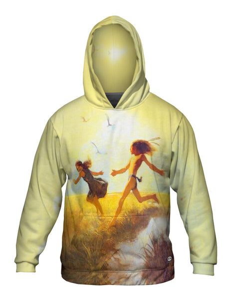 N.C. Wyeth - "The children were playing at marriage-by-capture"&nbsp;Mens Hoodie Sweater