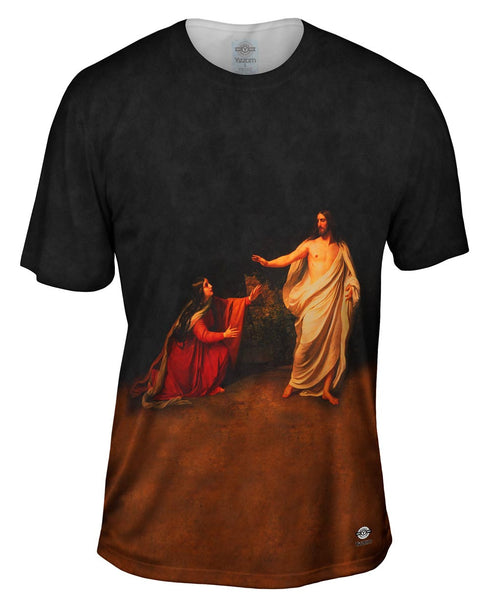 Alexander Andreyevich Ivanov - "Appearance of Jesus Christ to Maria Magdalena" (1835) Mens T-Shirt