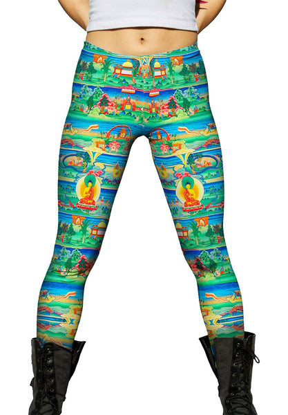 "Bhutanese Painted Thanka of the Jataka Tales"&nbsp;Womens Leggings