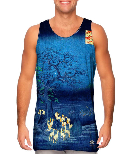 Utagawa Hiroshige - "New Year_#_s Eve Foxfires at the Changing Tree, ?ji" (1857)&nbsp;Mens Tank Top