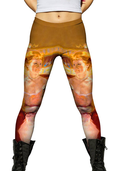 Mary Cassatt - "Woman with a Pearl Necklace in a Loge" (1879)&nbsp;Womens Leggings