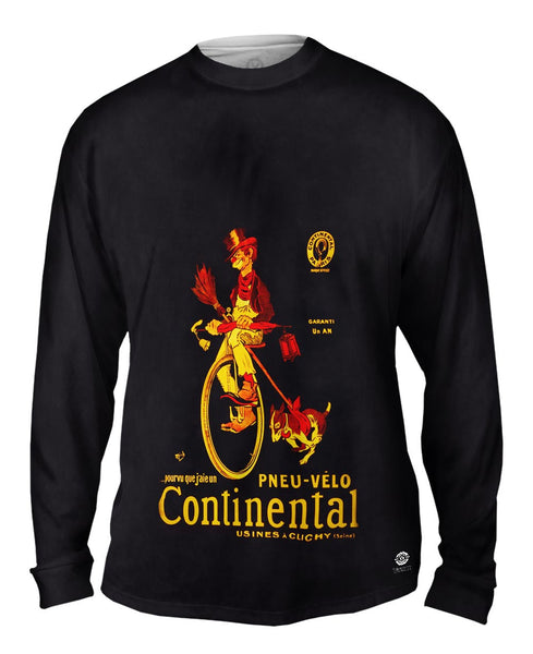"If Only I Had A Continental Bicycle Tire Advertising Poster" Mens Long Sleeve