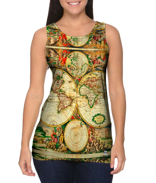 Hendrik Hondius - "Nova totius Terrarum Orbis geographica ac hydrographica tabula" (1630)&nbsp;Womens Tank Top
