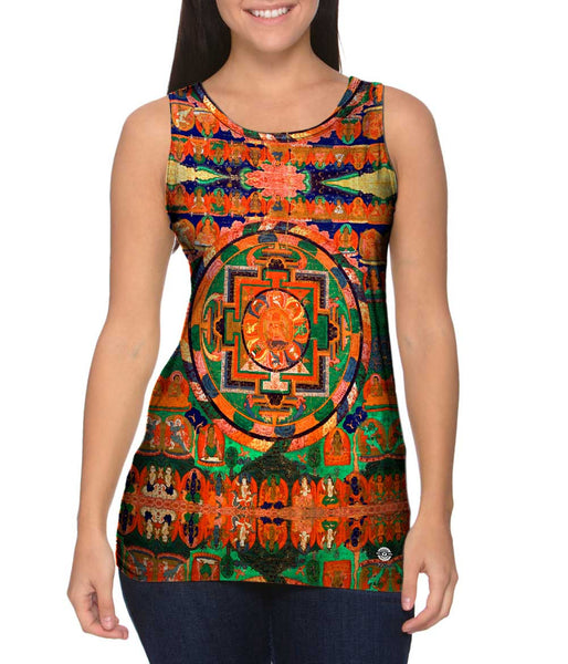 Anonymous - "Tibetan Five Deity Mandala" (1700) Womens Tank Top