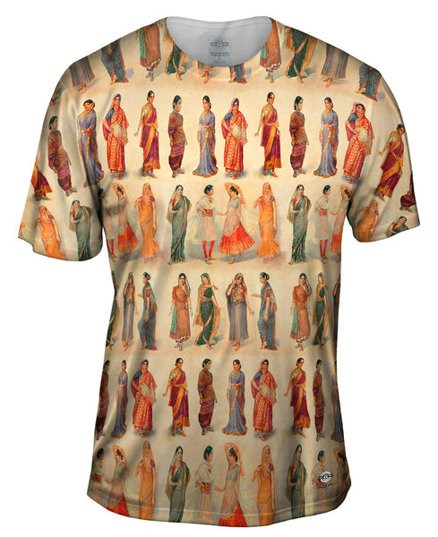 M. V. Dhurandhar - "Watercolor Illustrations of different styles of Sari & clothing" (1928)&nbsp;Mens T-Shirt