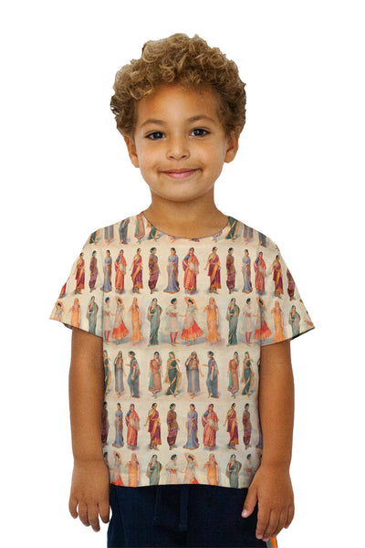 Kids M. V. Dhurandhar - "Watercolor Illustrations of different styles of Sari & clothing" (1928)&nbsp;Kids T-Shirt