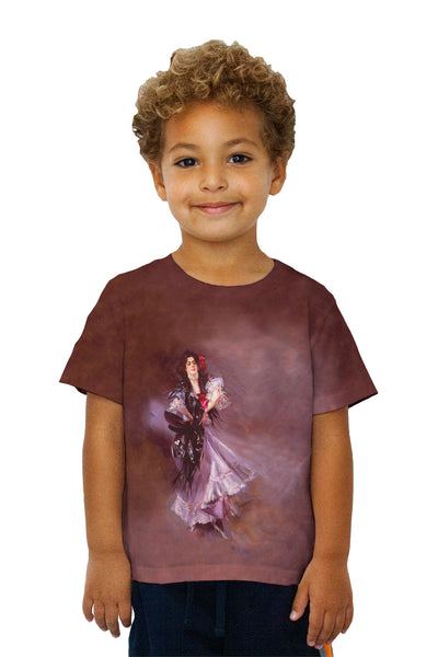 Kids Giovanni Boldini - "Portrait of Anita de la Ferie" (1900)&nbsp;Kids T-Shirt