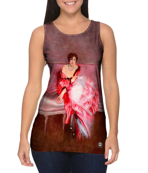 Giovanni Boldini - "Portrait Of Madame Juillard In Red" (1912)&nbsp;Womens Tank Top