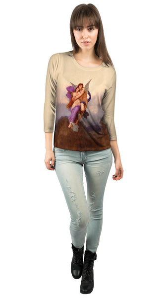 William-Adolphe Bouguereau - "Psycheabduct" (1895) Womens 3/4 Sleeve