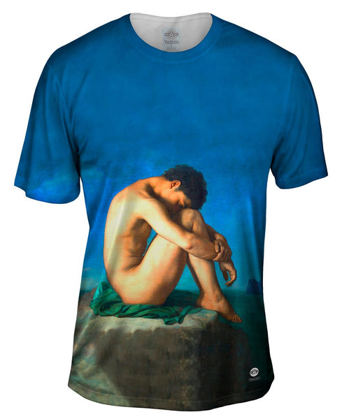 Jean-Hippolyte Flandrin - "Jeune homme nu assis sur le bord de la mer" (1836)&nbsp;Mens T-Shirt