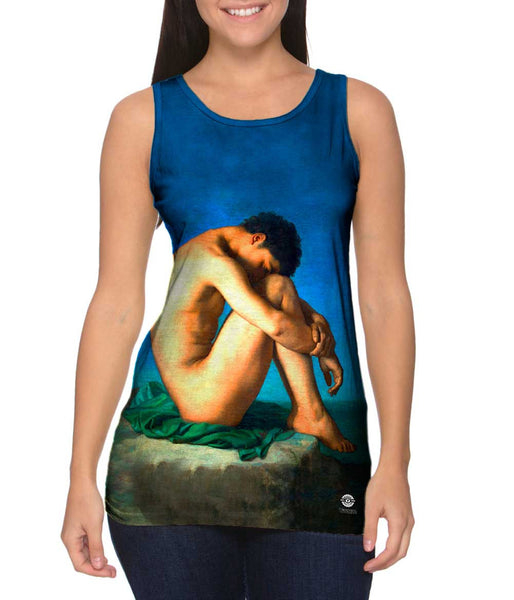 Jean-Hippolyte Flandrin - "Jeune homme nu assis sur le bord de la mer" (1836)&nbsp;Womens Tank Top