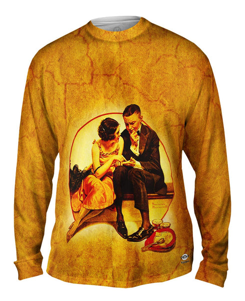 Norman Rockwell - "Girl reading Palm" (1921) Mens Long Sleeve