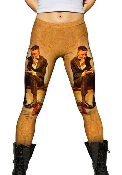 Norman Rockwell - "Girl reading Palm" (1921)&nbsp;Womens Leggings