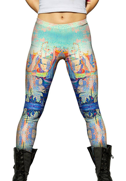 Paul Signac - "The Port of Saint-Tropez" (1901)&nbsp;Womens Leggings