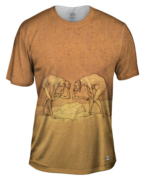 Paul Klee - "Two Men Meet, Each Believing the Other to be of Higher Rank" (1903) Mens T-Shirt