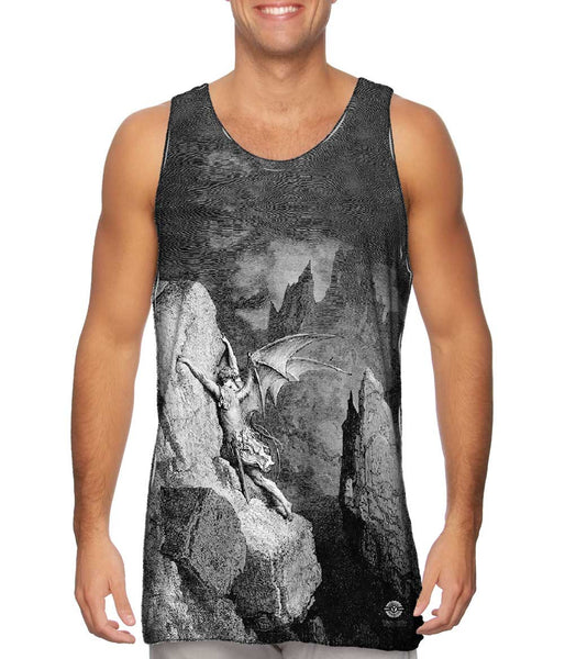 Gustave Dore - "Satan_#_s Flight Through Chaos" (1868) Mens Tank Top