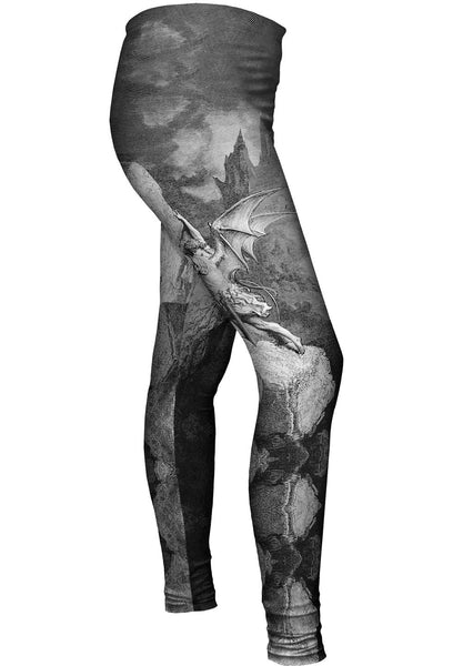 Gustave Dore - "Satan_#_s Flight Through Chaos" (1868) Womens Leggings