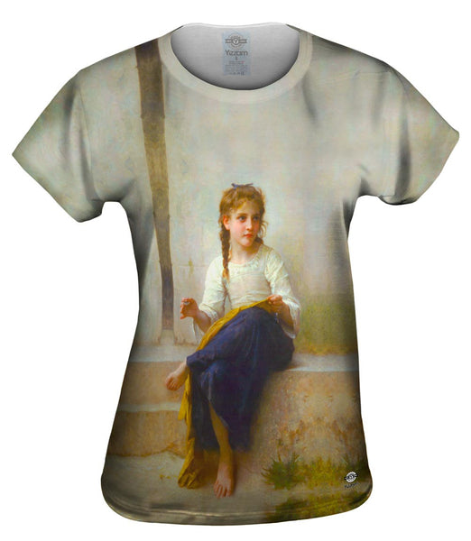 William-Adolphe Bouguereau - "Sewing" (1898)&nbsp;Womens Top