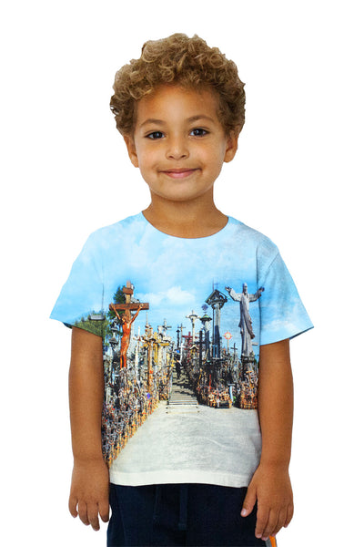 Kids Pudelek (Marcin Szala) - "Hill of Crosses" (2011)&nbsp;Kids T-Shirt