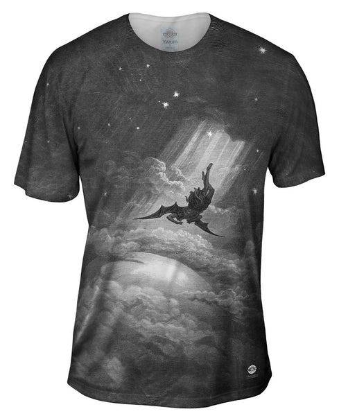 Gustave Dore - "Paradise Lost Fall to Earth" (1866) Mens T-Shirt