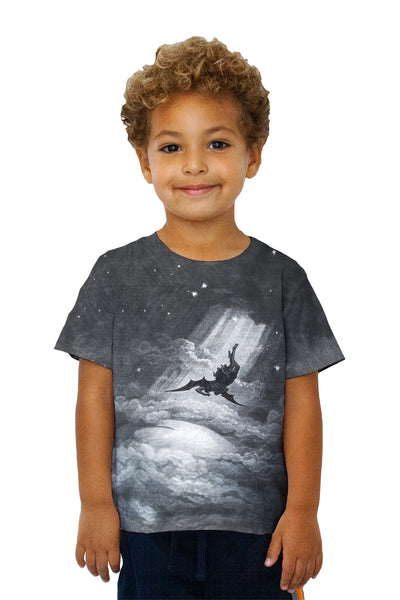Kids Gustave Dore - "Paradise Lost Fall to Earth" (1866) Kids T-Shirt