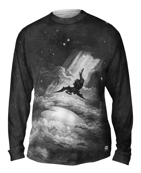 Gustave Dore - "Paradise Lost Fall to Earth" (1866) Mens Long Sleeve