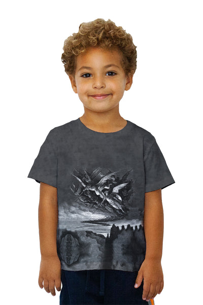 Kids Gustave Dore - "Paradise Lost The fallen Angels explore Hell" (1866) Kids T-Shirt