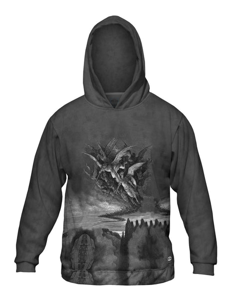 Gustave Dore - "Paradise Lost The fallen Angels explore Hell" (1866) Mens Hoodie Sweater