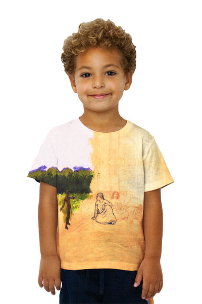 Kids Paul Gauguin - "Tahitians at rest (unfinished)" (1891)&nbsp;Kids T-Shirt
