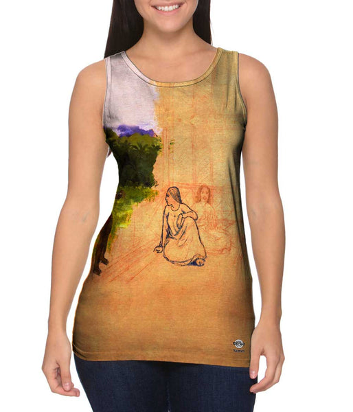 Paul Gauguin - "Tahitians at rest (unfinished)" (1891)&nbsp;Womens Tank Top