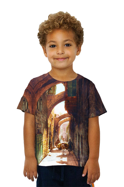Kids Lewis Larsson - "Via Dolorosa, Jerusalem" (1919) Kids T-Shirt