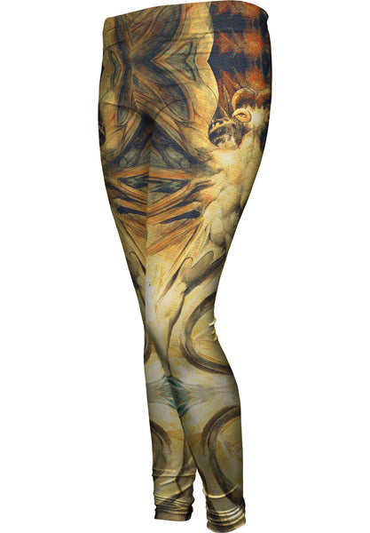 William Blake - "The Red Dragon And The Woman Clothed In Sun" (1803) Womens Leggings